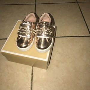 Micheal Kors Kids Gold Shoes